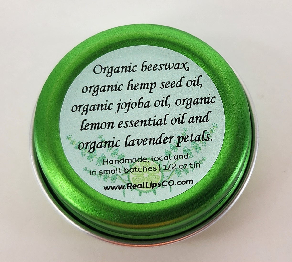 Lemon with Lavender Petals Lip Balm Organic